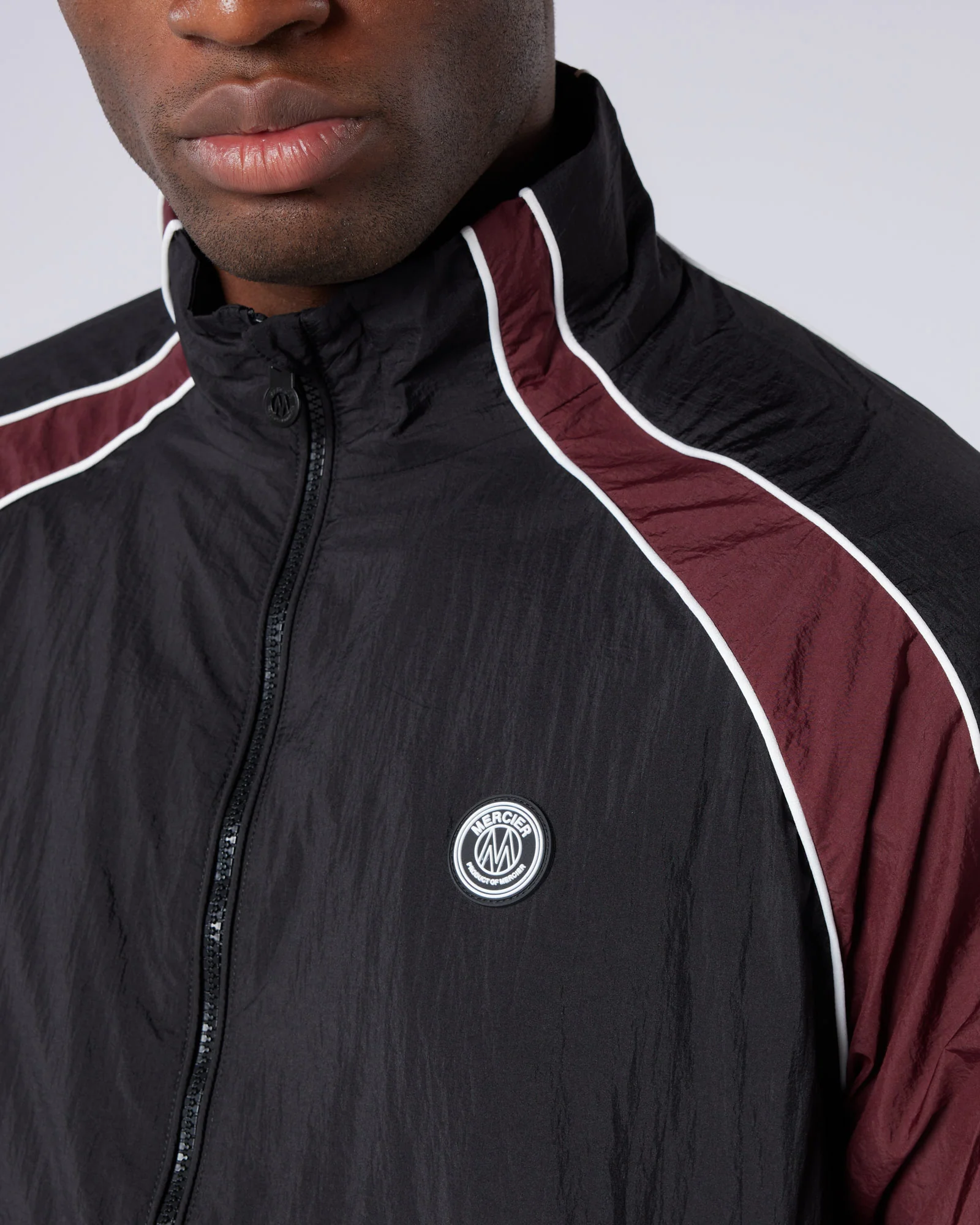 Homerun Track Top Black Burgundy - Image 3