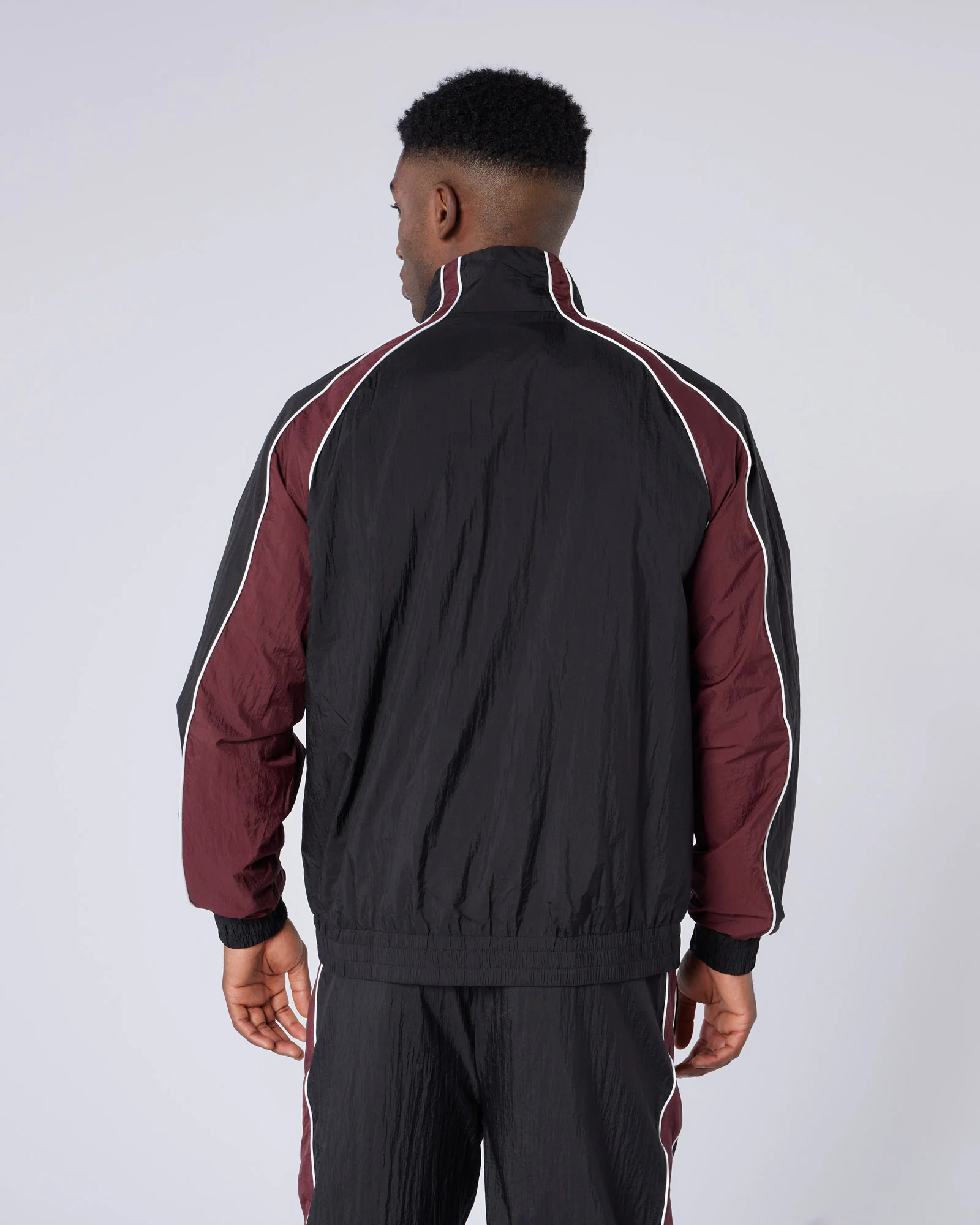 Homerun Track Top Black Burgundy - Image 4