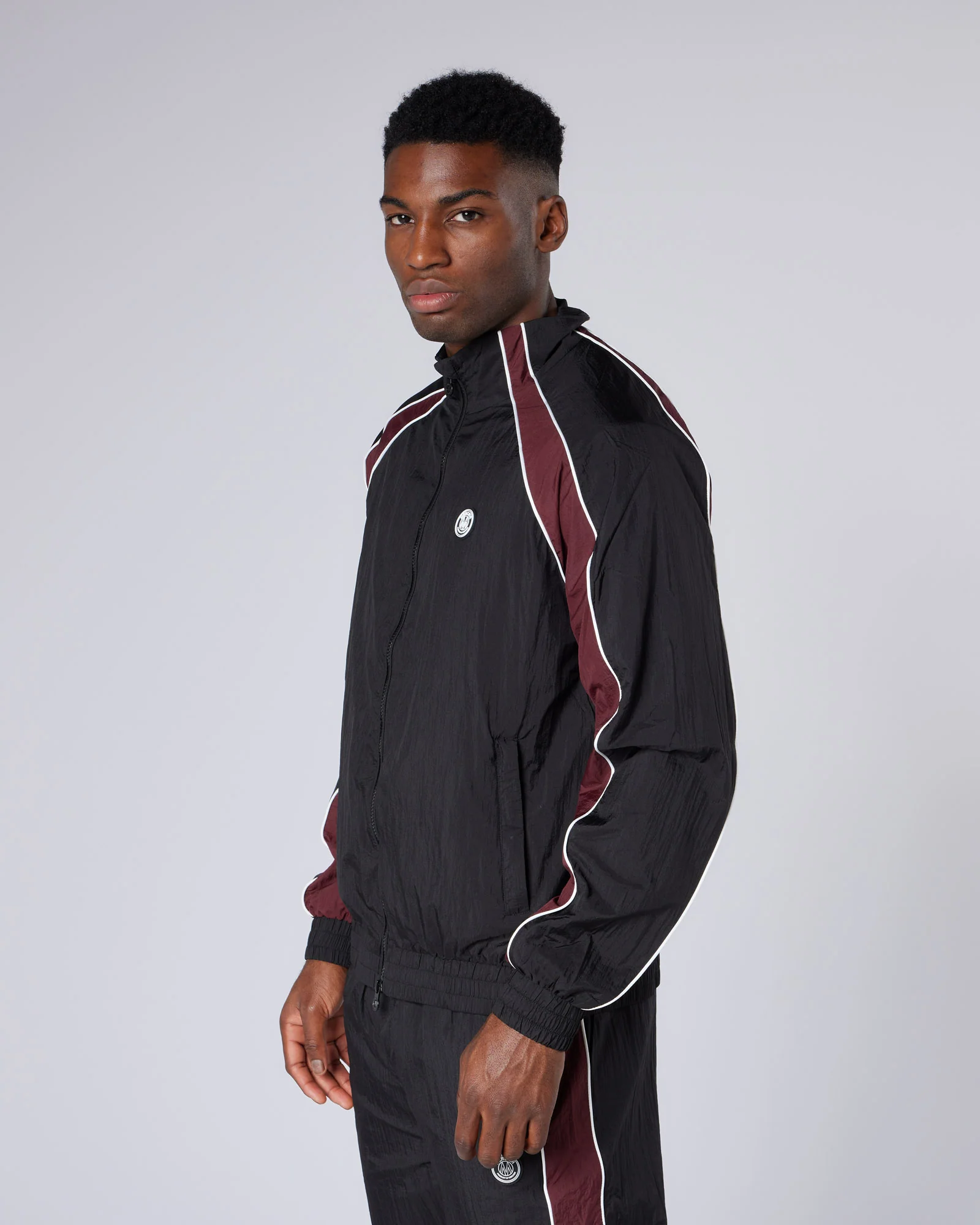 Homerun Track Top Black Burgundy - Image 5