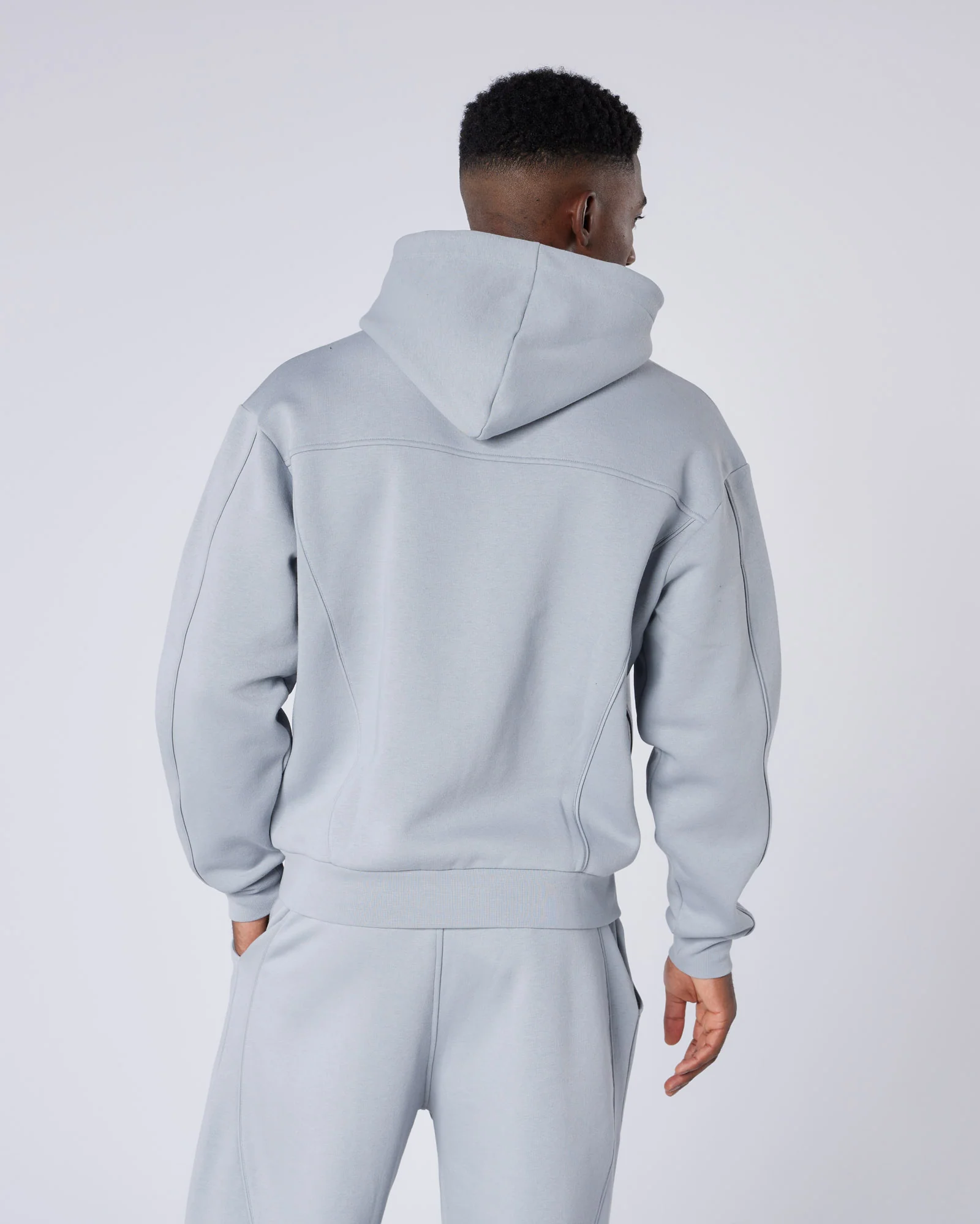 New Wave OG Badge Zip Hoodie Grey - Image 6