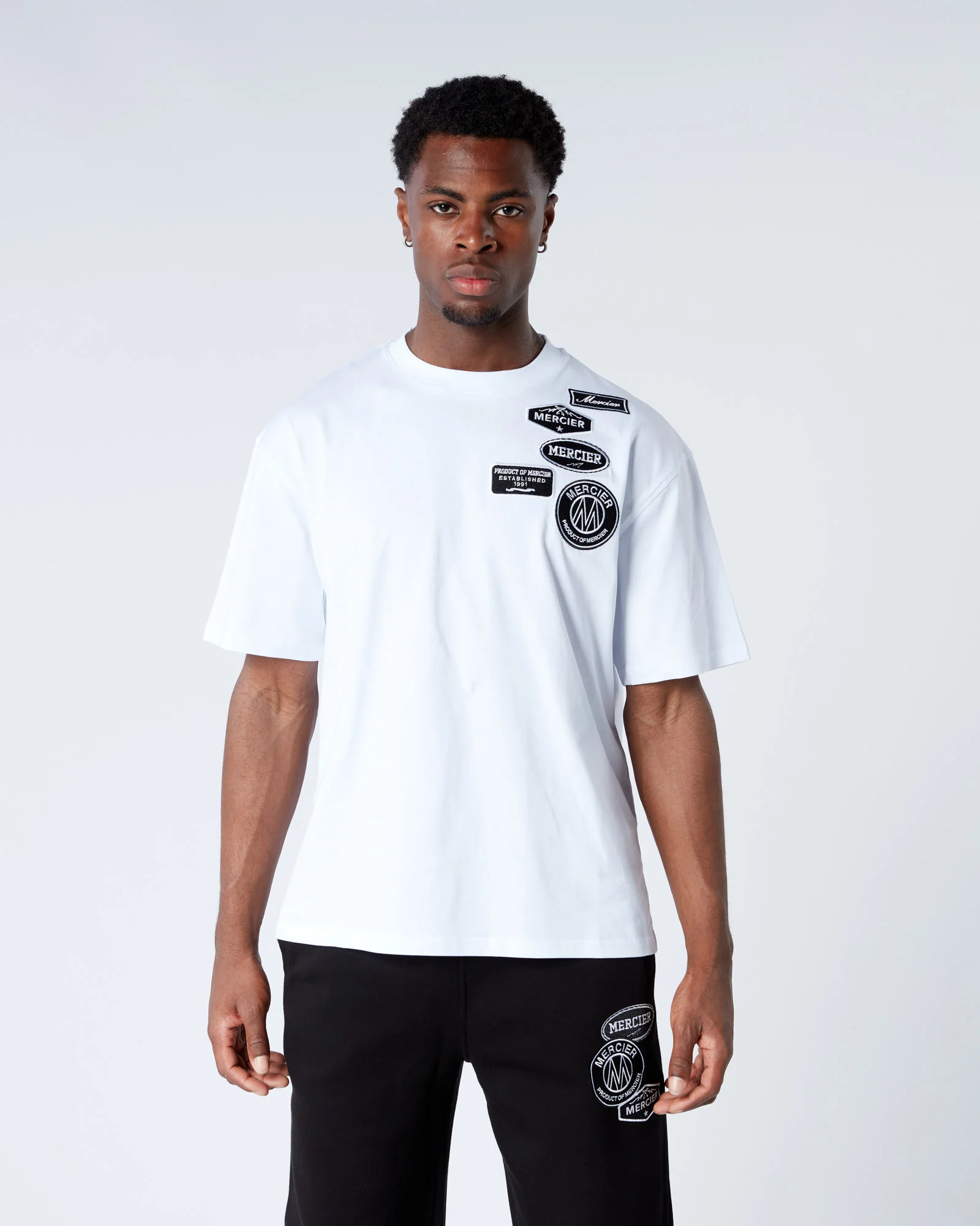 Mono Badge Relaxed Tshirt White - Image 4