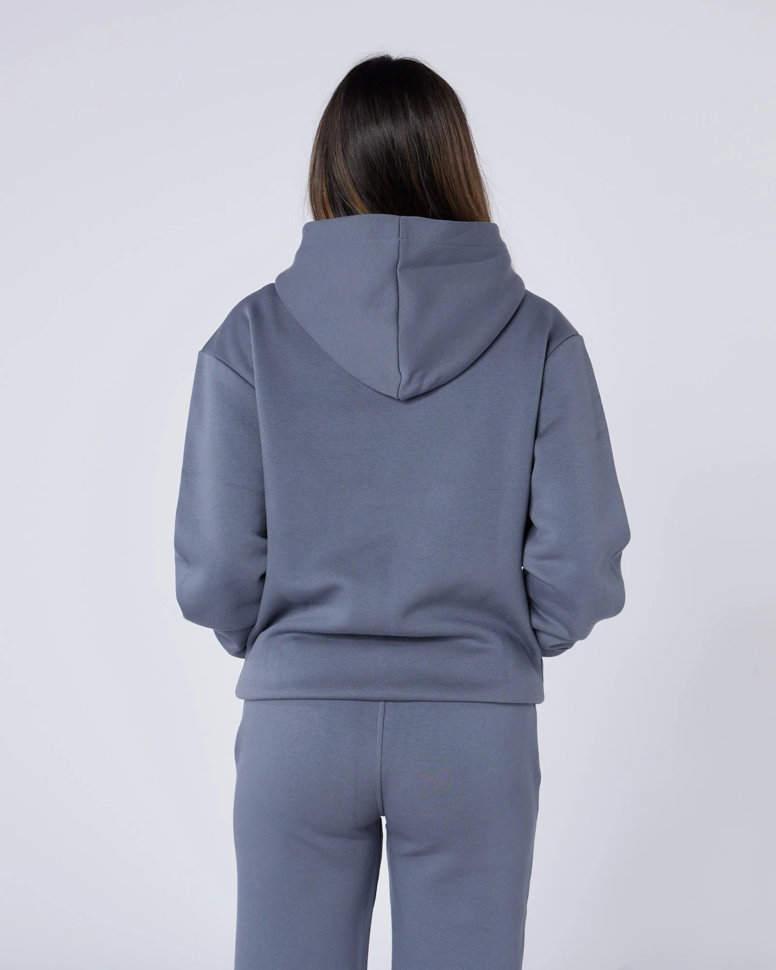 Womens New Wave Badge Hoodie Grey - Image 4
