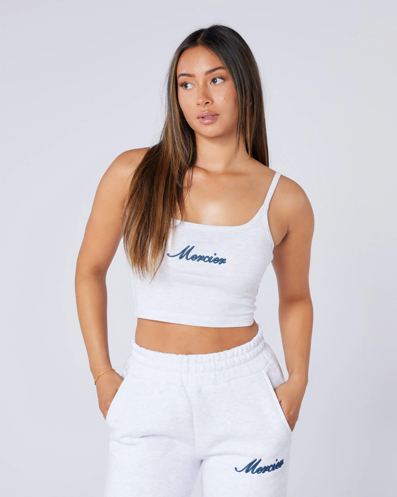 Womens Authenticity Strap Vest Grey - Image 5