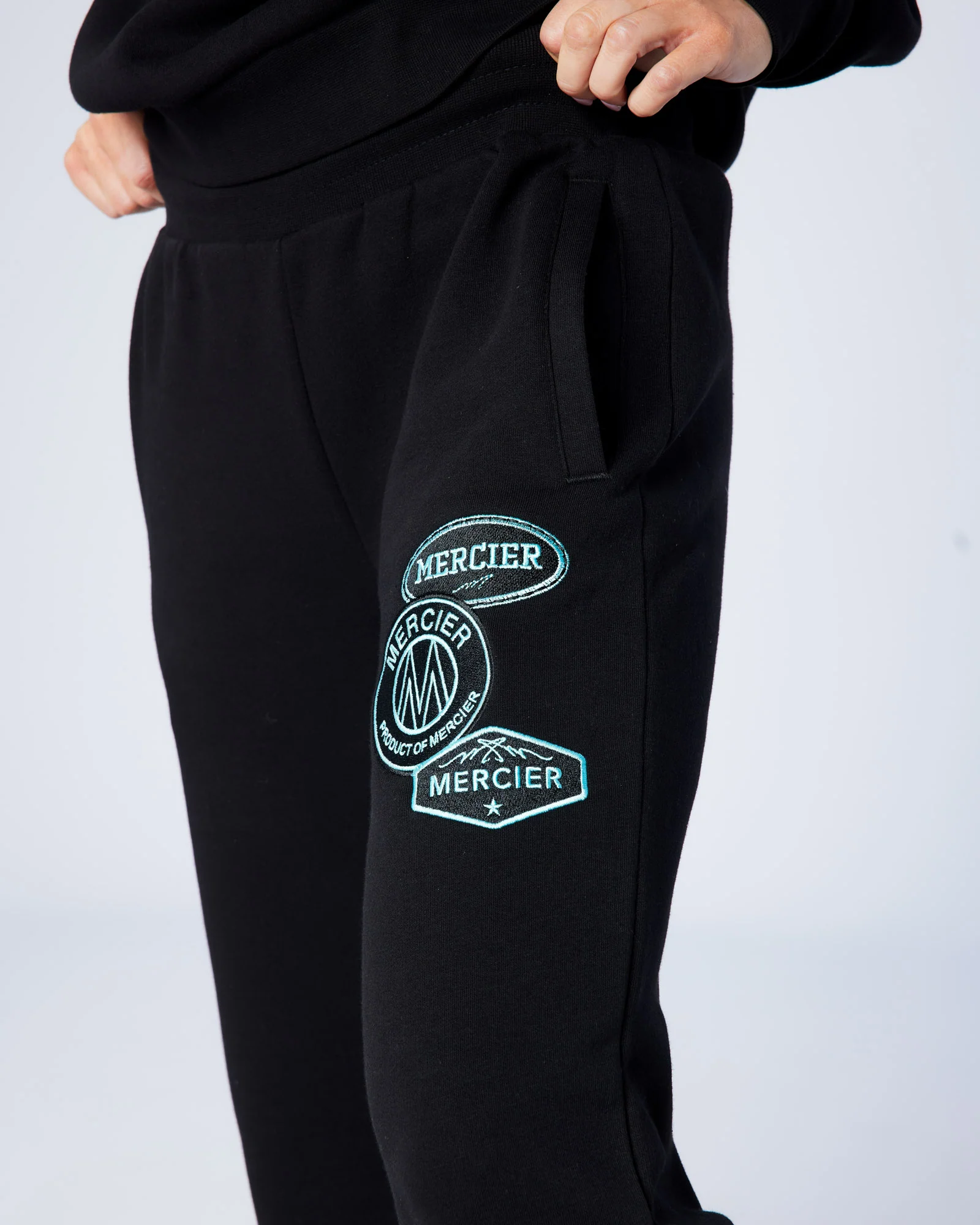 Womens OG Badge Joggers  Black Tiffany - Image 3