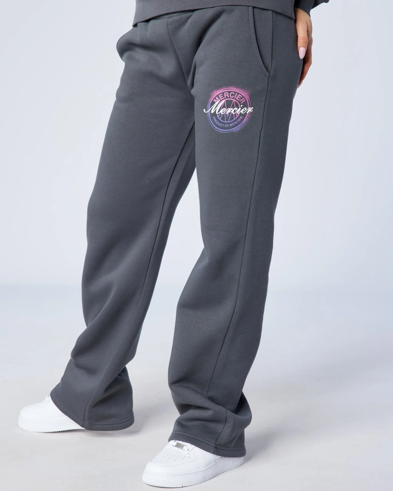 Womens Poster Joggers Charcoal - Image 4
