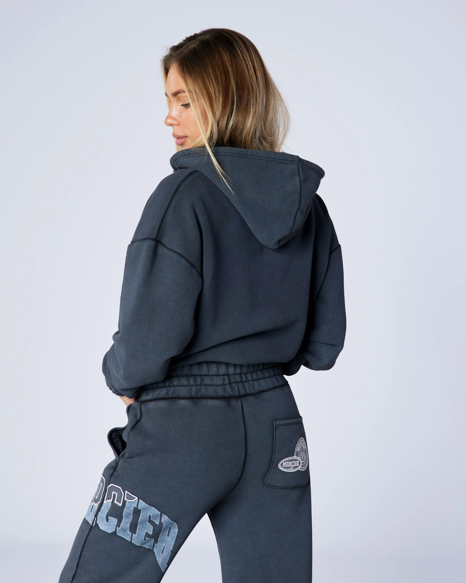 Women's Shatter zip up Washed Black - Image 3