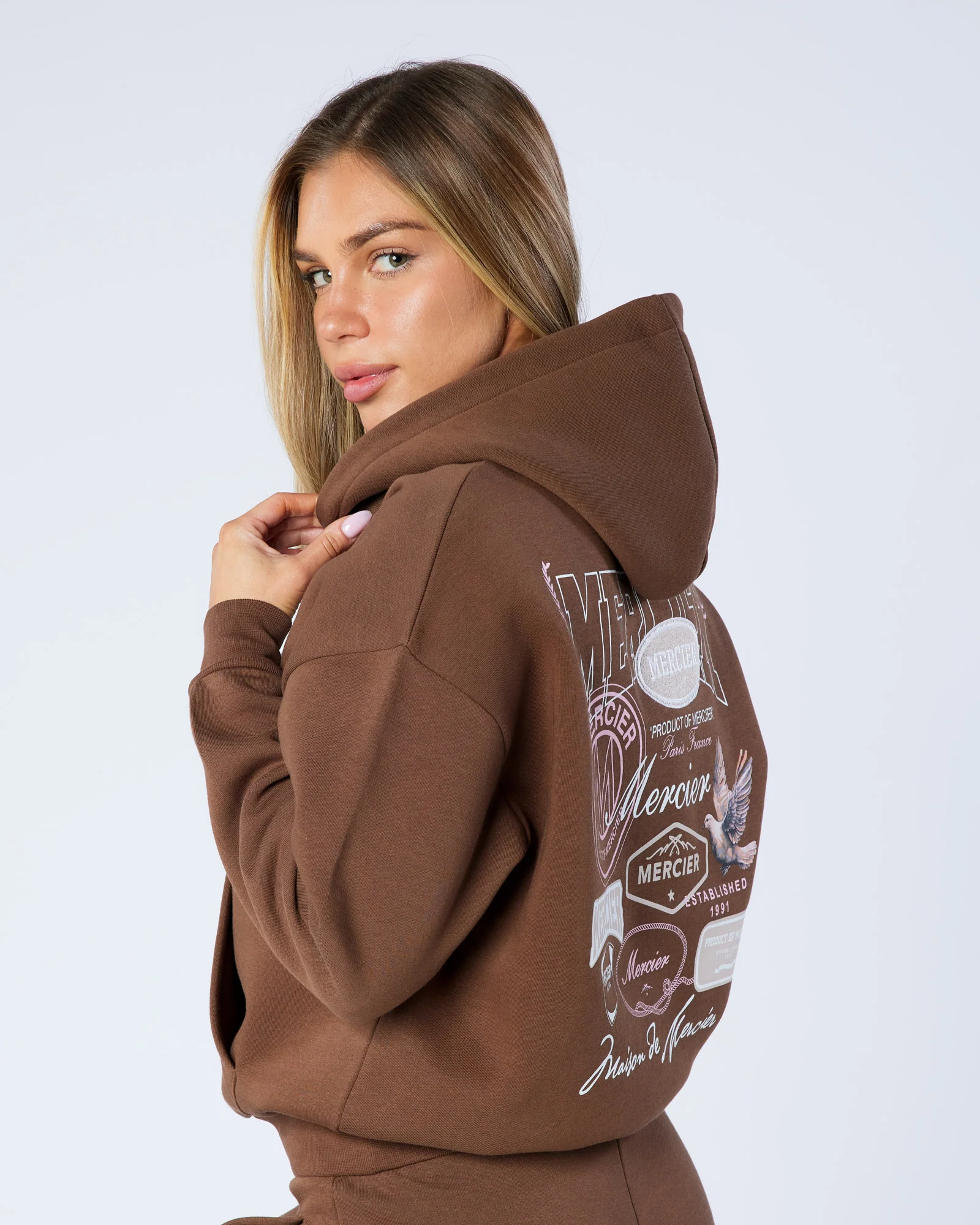 Womens Chocolate Multi Tour Hoodie - Image 4