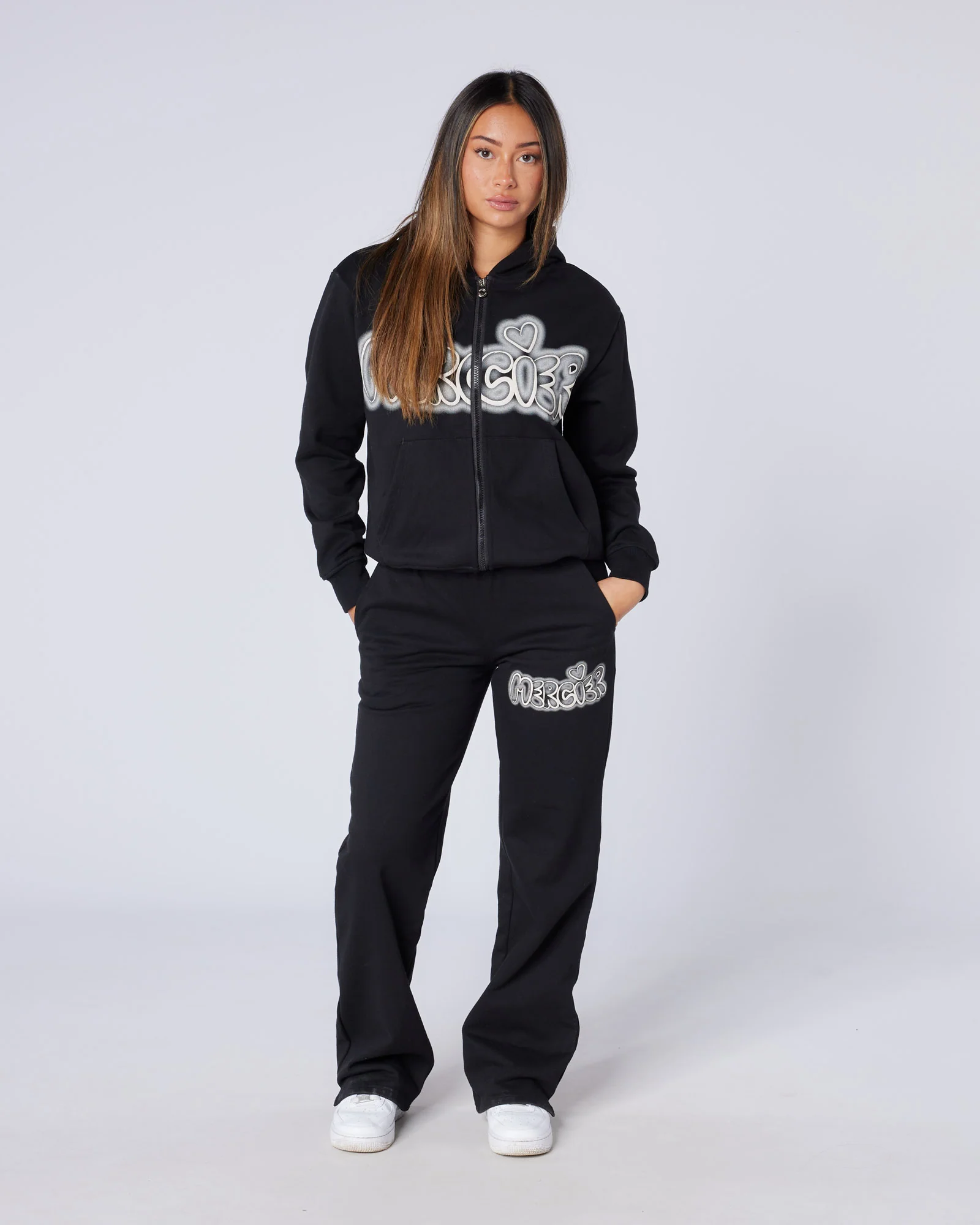 Womens Fantasy Hoodie Black - Image 3