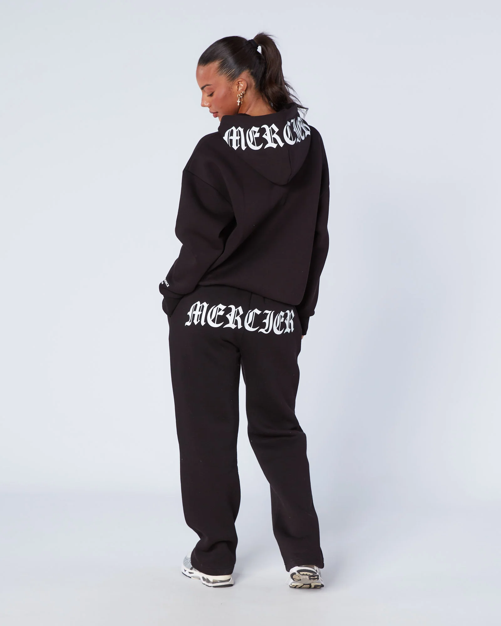 Womens Gothic Zip Hoodie Black - Image 5