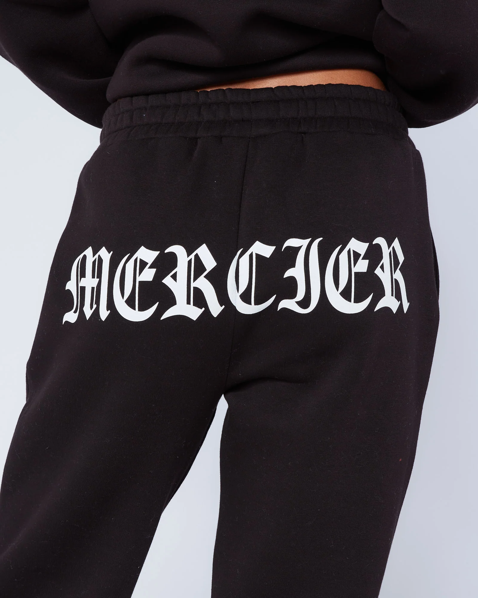 Womens Gothic Joggers Black - Image 3