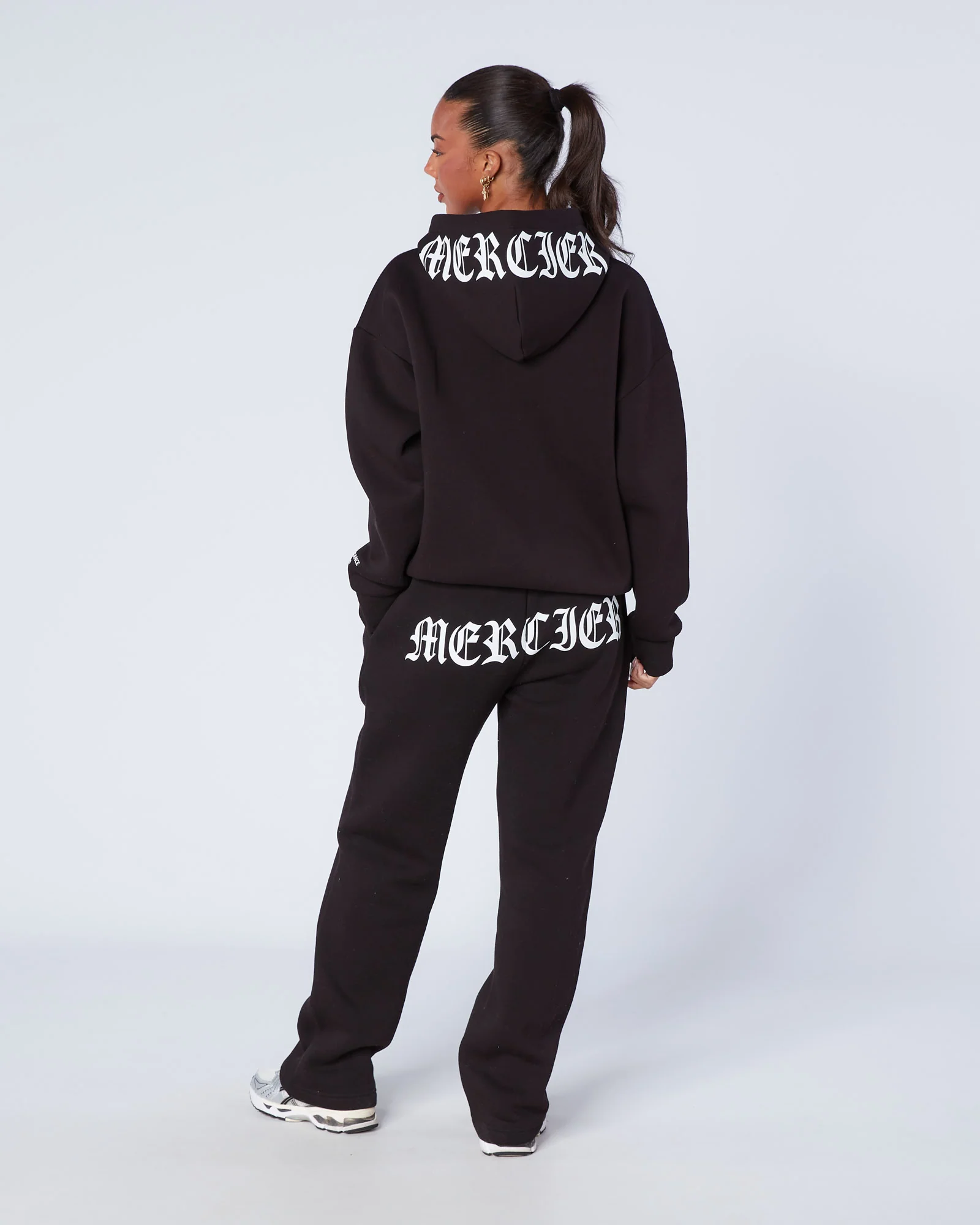 Womens Gothic Joggers Black - Image 4