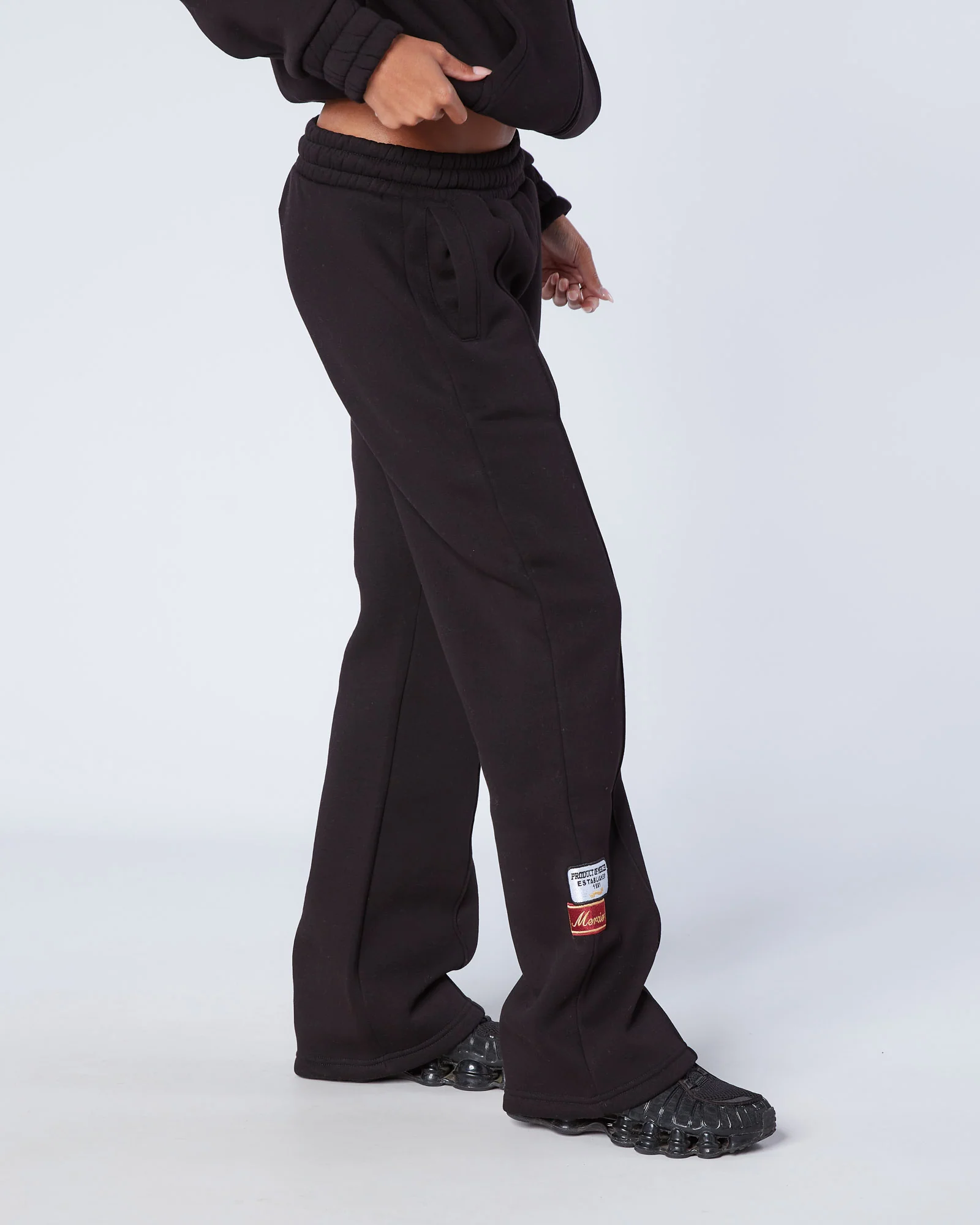 Womens OG Pintuck Joggers Black - Image 6