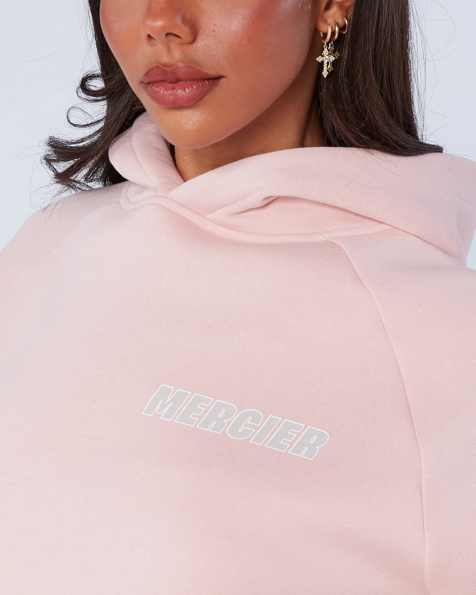 Womens Player Hoodie Blush Pink - Image 6