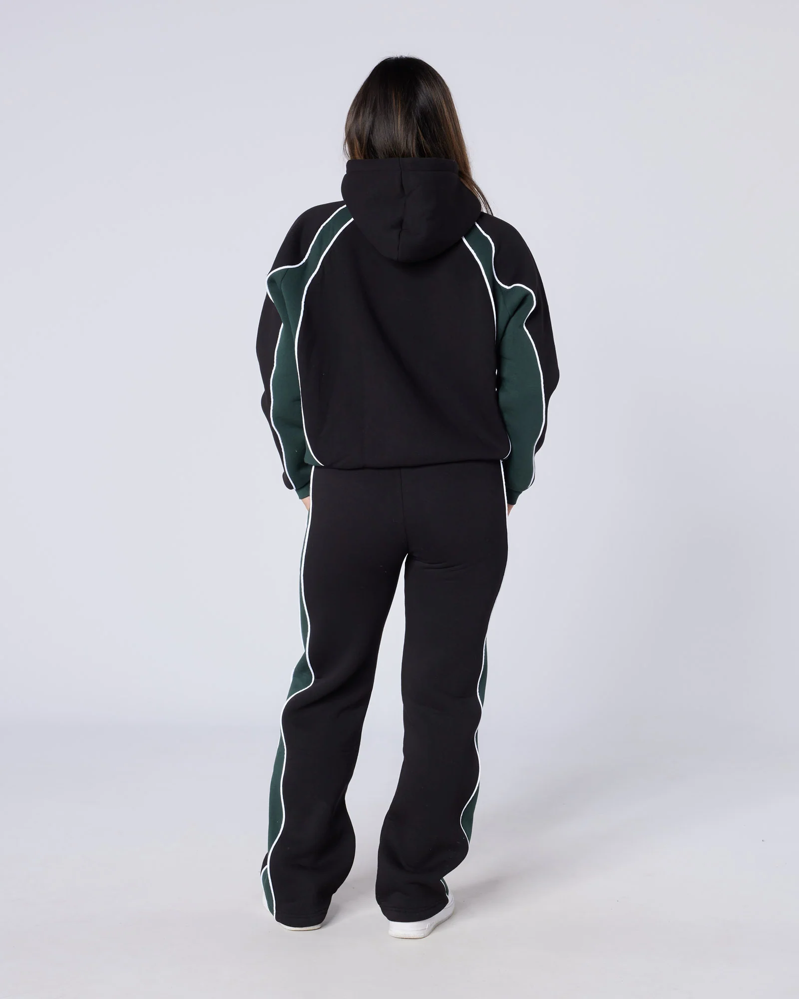 Women's Sporty Hoodie Black - Image 5